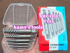 Bộ mũi vít ta rô tháo mở bu lông ốc vít gãy hỏng 6 cây SKC 1816 Nhật