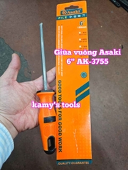 Dũa giũa vuông sắt kim loại Asaki 6 inch 8 inch 10 inch 12 inch AK-3755 AK-3756 AK-3757 AK-3758