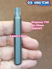 Mũi vít đóng đầu hoa thị bông 6 cạnh Kingtony T 168020, 168025, 168027, 168030, 168040, 168045, 168050, 168055 dài 80mm