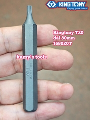 Mũi vít đóng đầu hoa thị bông 6 cạnh Kingtony T 168020, 168025, 168027, 168030, 168040, 168045, 168050, 168055 dài 80mm