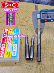 Bộ taro ta rô SKC M12x1.75 Nhật 3 mũi chính hãng logo khắc rõ nét