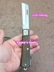 Dao tuốt dây điện, rọc cáp thợ điện, gọt vỏ dây điện, xếp gấp gọn lưỡi cong lưỡi thẳng Wetools EK-7203B và EK-7203A