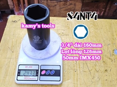 Đầu tuýp 3/4 inch Santa đen dài 160mm cỡ 50mm 55mm 60mm IMX450 IMX455 IMX460