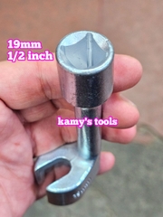 Cần điếu khẩu tuýp chẻ miệng mở ống dầu 1/2 inch dài 95mm 19mm kamytools