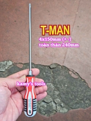 Tua vít 2 đầu bake dẹp T-MAN 4mm dài 100mm 150mm 4x100mm 4x150mm TMAN-6612-4B100 TMAN-6612-4B150