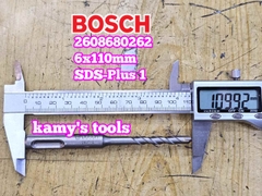 Mũi khoan bê tông chuôi gài SDS-Plus 1 Bosch 6mm dài 110mm 6x110mm 2608680262