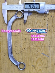 Cờ lê 2 đầu vòng trái me Kingtony 14x16mm 19511416