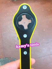 Tay quay đội xếp kích xếp kích chữ A, tay quay tự động bánh cóc đảo chiều dài 34cm và bộ chuyển đổi kamytools