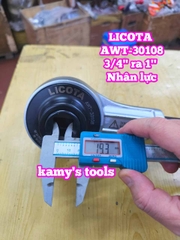 Đầu trợ lực nhân lực tăng lực siết chỉnh lực cần nổ 3/4 inch ra 1 inch Licota AWT-30108 dài 480mm