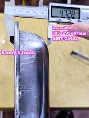 Khay inox hình chữ Nhật inox 304 đựng dụng cụ đồ nghề thực phẩm thức ăn 395xx295x47mm Kamytools KMT-25402