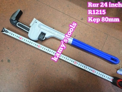 Mỏ lết răng cán bọc nhựa Rur R1215 dài 24 inch kẹp tối đa 80mm