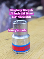 Đầu tuýp trắng 1/2 inch Kingtony 12 cạnh 5/16 3/8 7/16 15/32 1/2 inch 433010S 433012S 433014S 433015S 433016S