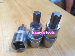 Đầu tuýp khẩu lú đầu bông sao hoa thị 1/2 inch Licota T20 T25 T27 T30 T40 T50 T55 loại không lỗ và có lỗ (bán lẻ 1 cái)