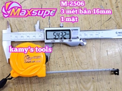 Thước kéo thước cuộn rút 3 mét 3m Maxsupe M-2506 bản 16mm 1 mặt