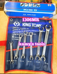 Bộ cờ lê mở ống dầu, vòng chẻ Kingtony model 1306MR 6 chi tiết từ 8-22mm