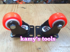 Bánh xe pu nhỏ xoay đường kính 40mm đế 43x60mm (lẻ 1 cái)