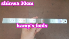 Thước lá Shinwa inox 0-300mm model 14028, thước lá 30cm