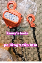 Pa lăng xích kéo tay nitto 2 tấn 10 mét (10m) 10VP5 xích chuẩn G80 loại tốt
