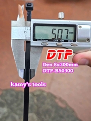 Dây rút dây thít nhựa màu đen trắng 8x300mm DTP-B50300 DTP-W50300 (1 bịch/100 sợi)