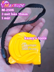 Thước kéo thước cuộn rút 3 mét 3m Maxsupe M-2506 bản 16mm 1 mặt