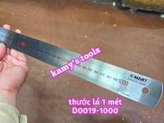 Thước lá inox 1m 1 mét 100cm 1000mm bản 35mm hệ inch và mét C-mart model D0019-1000