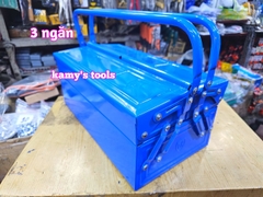 Thùng đồ nghề sắt 3 tầng 5 ngăn thép dày 450x245x190mm