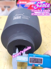 Đầu tuýp khẩu 1 inch Santa 6 cạnh thép Cr-Mo 85mm IM385