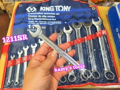 Bộ cờ lê vòng miệng hệ inch 11 chi tiết Kingtony 1211SR 1/4-15/16