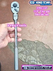 Cần tự động đầu lắc léo cán gai nhám 3/8 inch Kingtony 3781-11F dài 11 inch 280mm