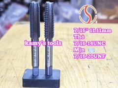 Bộ taro hệ inch tạo ren trong 7/16 inch (11.11mm) Shanghai bước ren thô và mịn 7/16-14 UNC 7/16-20 UNF