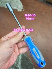 1450-10 Tua vít cán vặn ốc đầu tuýp lục giác Kingtony 10mm thân dài 125mm luôn cán 235mm