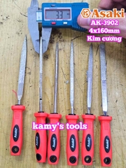 Bộ dũa giũa kim cương mini 6 cây Asaki AK-3902 cỡ 4mm 4x160mm