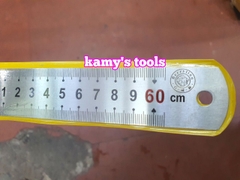 Thước lá inox 600mm (60cm) 2 hệ inch và mét bản 29mm hệ mét Berrylion