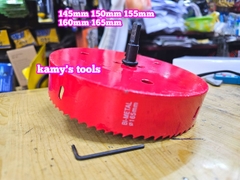 Mũi khoét lỗ tròn đa năng, mũi khoét sắt, mũi khoét gỗ HSS Bi Metal 145mm 150mm 155mm 160mm 165mm