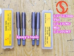 Bộ taro hệ inch tạo ren trong 1/2 inch (12.7mm) Shanghai bước ren thô và mịn 1/2-13 UNC 1/2-20 UNF