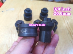 Khuôn đột lỗ mũi đột lỗ sắt V, thanh đồng cái dùng máy đột lỗ thủy lực CH-60 HHM-60 (bán lẻ 1 bộ)