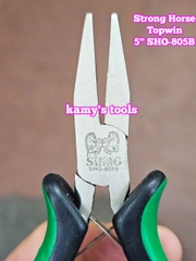 Kìm mũi dẹp bằng không răng 5 inch 125mm SHO-805B Strong Horse Topwin