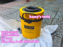 Kích thủy lực có lỗ rỗng tâm TLP 100 tấn HHYG-10075K hành trình 75mm lỗ 80mm 276mm-351mm