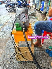 Bơm điện thủy lực có van từ HHB-700A 0.75kw 1 đường ống dầu đạp chân