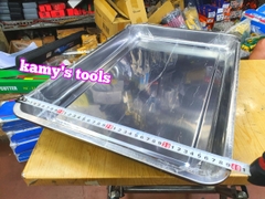 Khay inox hình chữ Nhật inox 304 đựng dụng cụ đồ nghề, thực phẩm thức ăn 600x400x50mm