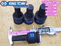 Đầu tuýp lú đầu lục giác 6 cạnh 3/4 inch Kingtony 14mm 17mm 19mm 22mm 601514M 601517M 601519M 601522M