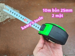 Thước Rút 10m Bản 25mm Winshine NCP Xanh Đen 2 hệ mét inch có lỗ bang, Thước cuộn 10m, Thước Kéo 10m