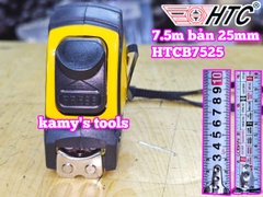 Thước cuộn thước rút thước kéo 7.5m 7.5 mét bản 25mm HTC HiLock-25 model HTCB7525 tự động khóa
