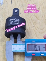 Đầu chuyển đầu biến cần tuýp thép đen 3/4 ra 1/2 inch Santa BIEN21