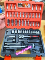 Bộ tuýp khẩu 1/4 inch dụng cụ đồ nghề đa năng sửa chữa ô tô xe hơi xe máy 46 chi tiết và 53 chi tiết
