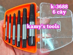 K-3687 và K-3688 Bộ mũi ren tháo mở bu lông, ốc vít gãy Kapusi, bộ ta rô taro lấy ốc gãy