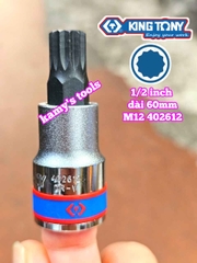 Tuýp lú đầu sao M 12 cạnh 1/2 inch Kingtony M6 M8 M10 M12 M14 402606 402608 402610 402612 402614