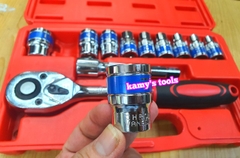 Bộ tuýp khẩu cần tự động có khúc nối 12 chi tiết 1/2 inch 8mm-24mm Tifone, bộ đồ nghề sửa chữa xe