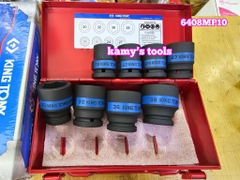 Bộ tuýp 3/4 inch 8 chi tiết đen ngắn Kingtony 19-38mm model 6408MP10