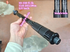 Cần siết lực chỉnh lực đen 1/2 inch 10-150ft-lb tương đương 13.6-203.5Nm dài 465mm